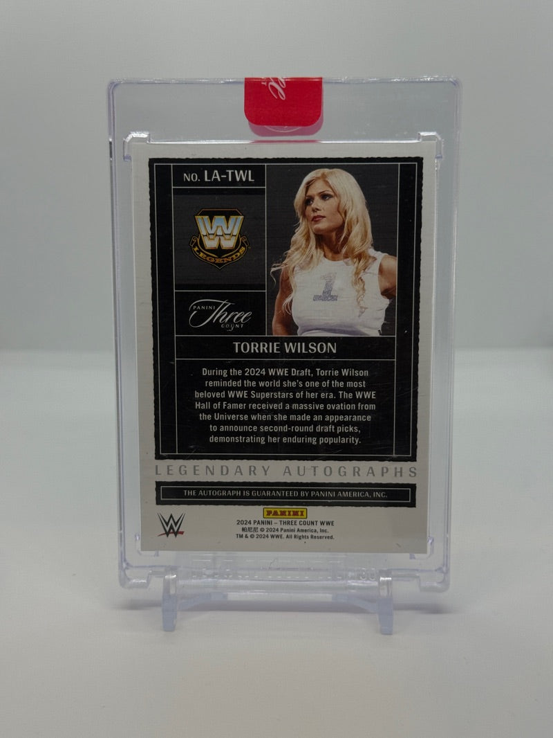 2024 Panini Three Count WWE Torrie Wilson #LATWL - Legendary Autographs Gold /10 - Sealed - Raw - back