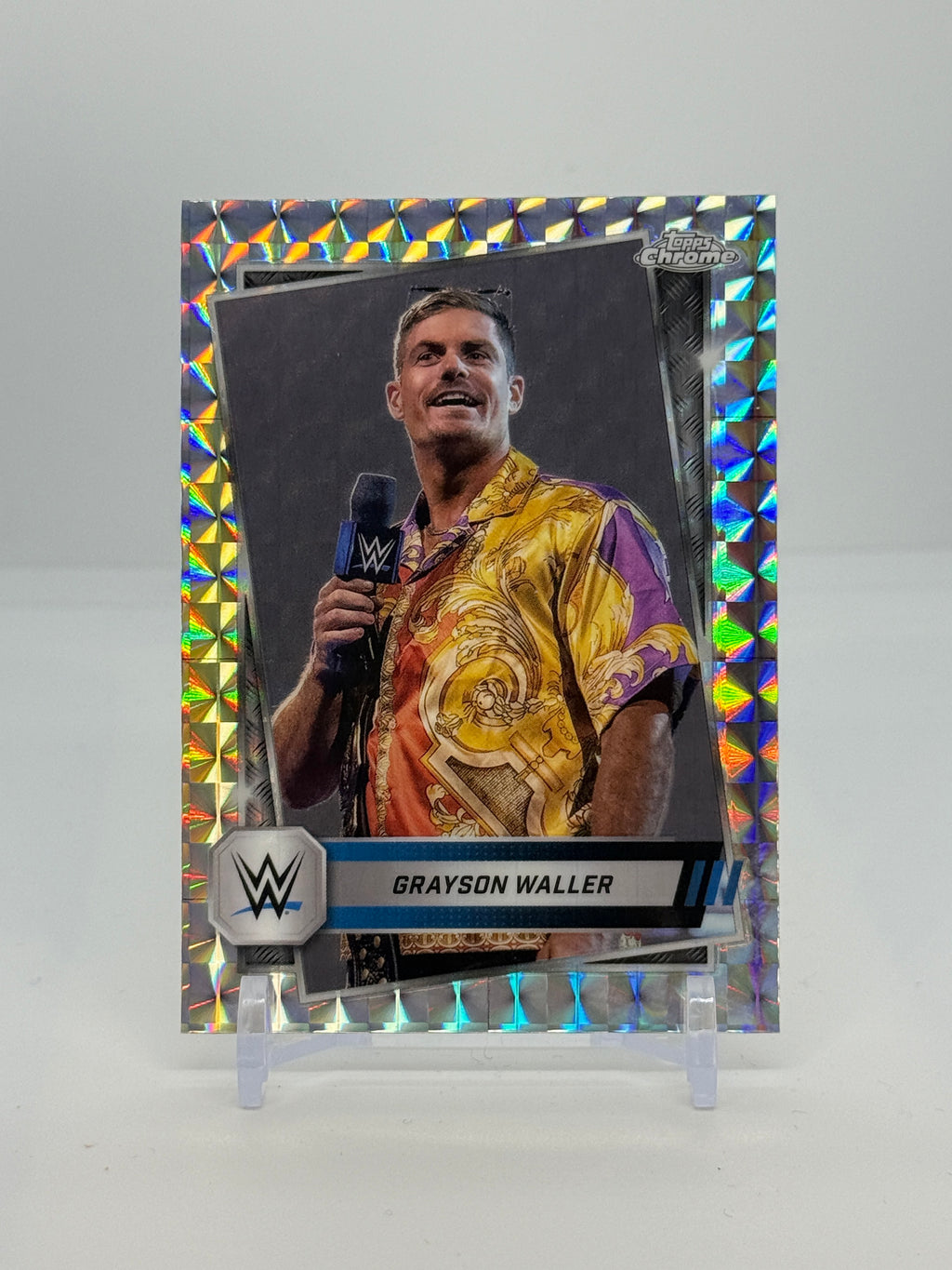 2025 Topps Chrome WWE Grayson Waller #13 Prism Refractor - front