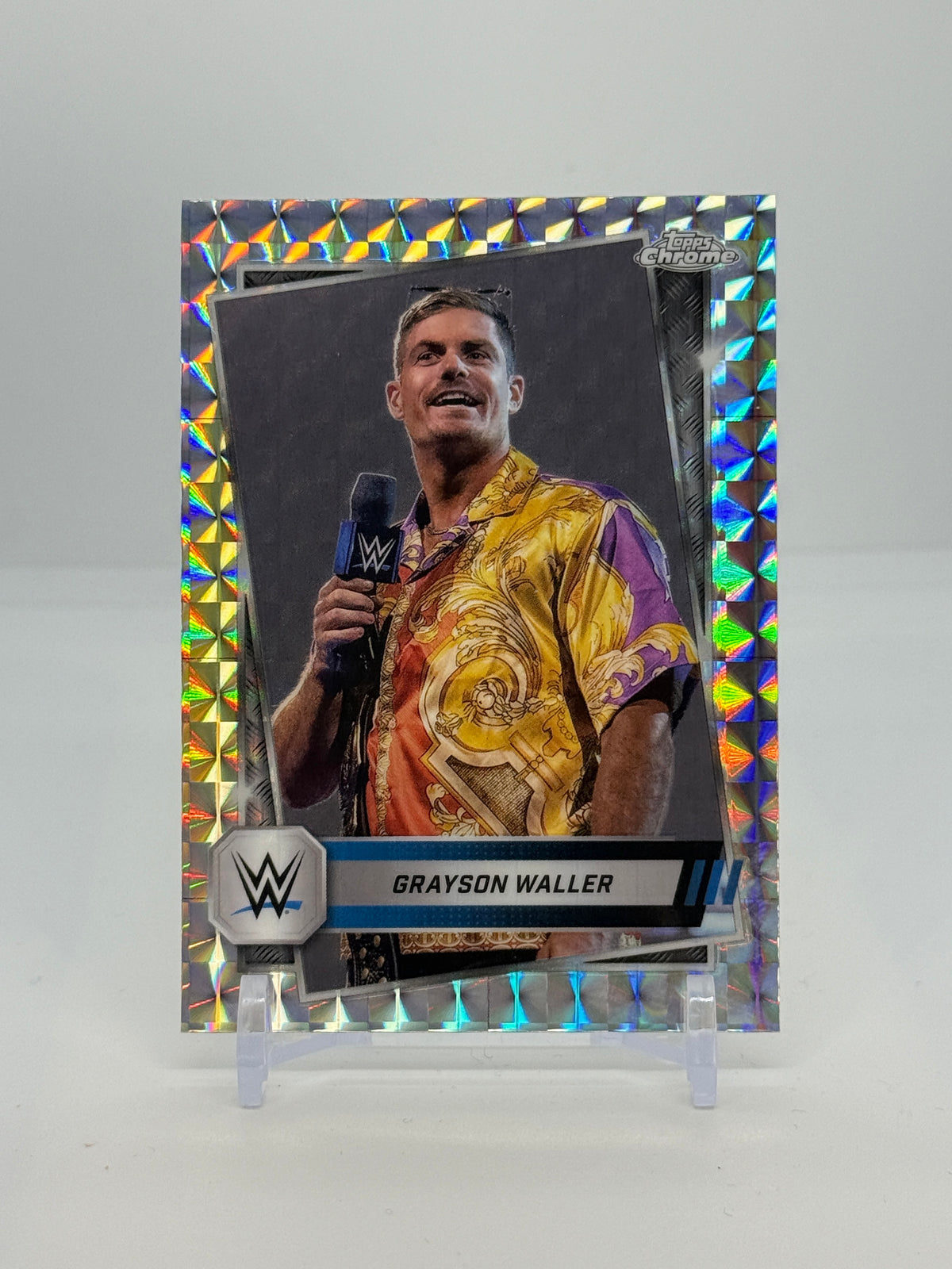 2025 Topps Chrome WWE Grayson Waller #13 Prism Refractor - front
