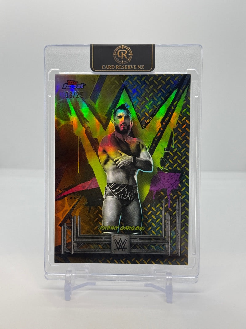 2025 Topps Finest WWE Johnny Gargano Gold Refractor 2 #183 - Uncommon Gold Refractor 08/25 - Raw - front