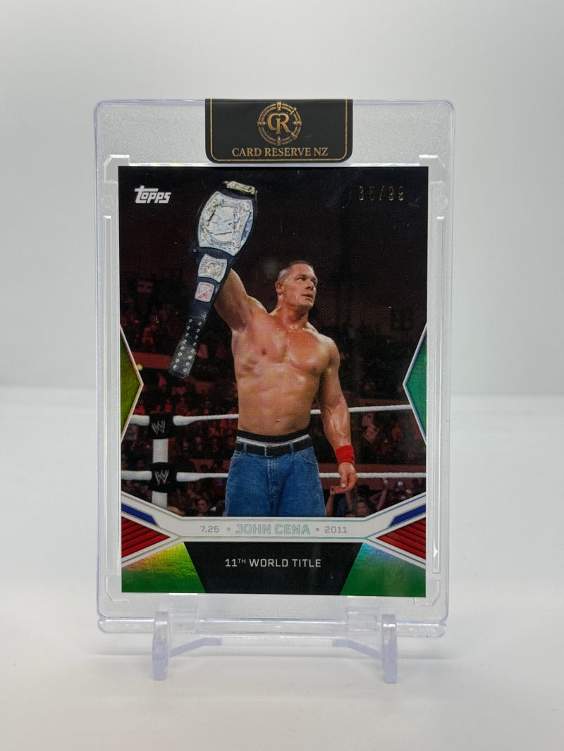 2025 Topps Commemorative Collection WWE John Cena #13 - 11th World Title 35/99 - Raw - front