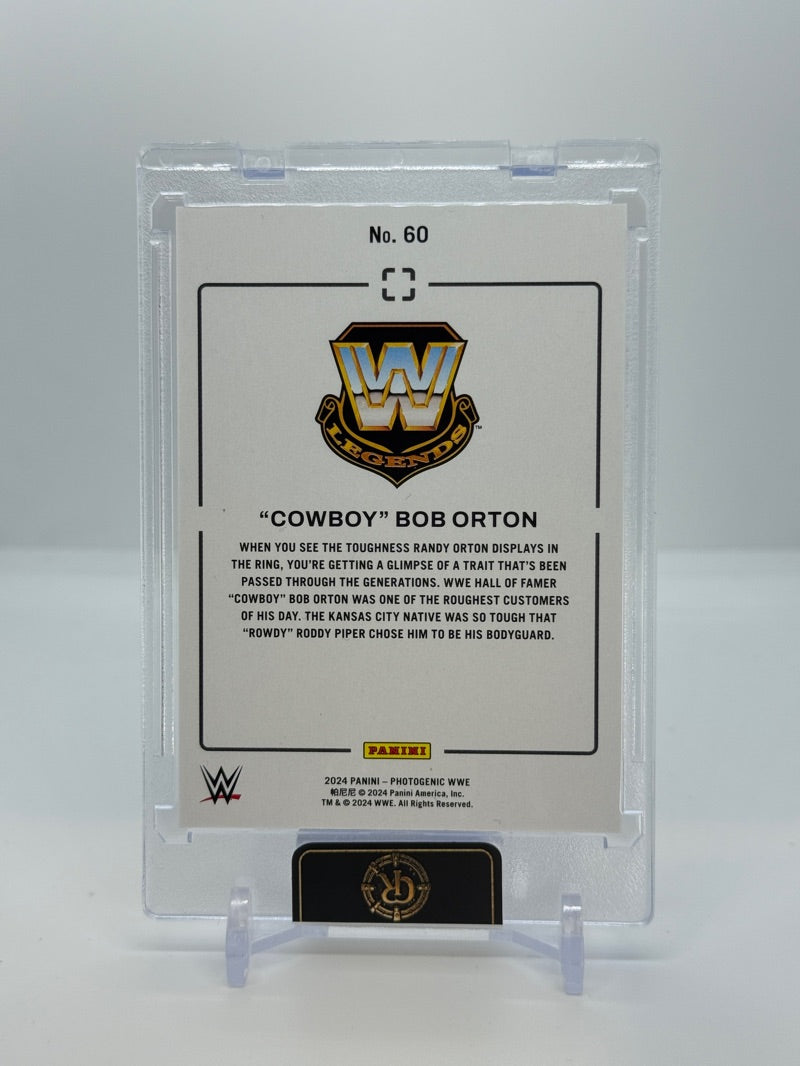 2024 Panini Photogenic WWE Cowboy Bob Orton #60 - Maze /25 - Raw - back