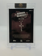 2025 Topps Chrome WWE X Cactus Jack Oba Femi #RDR-34 - Rodeo Rebels Green Refractor /99 - Raw - back