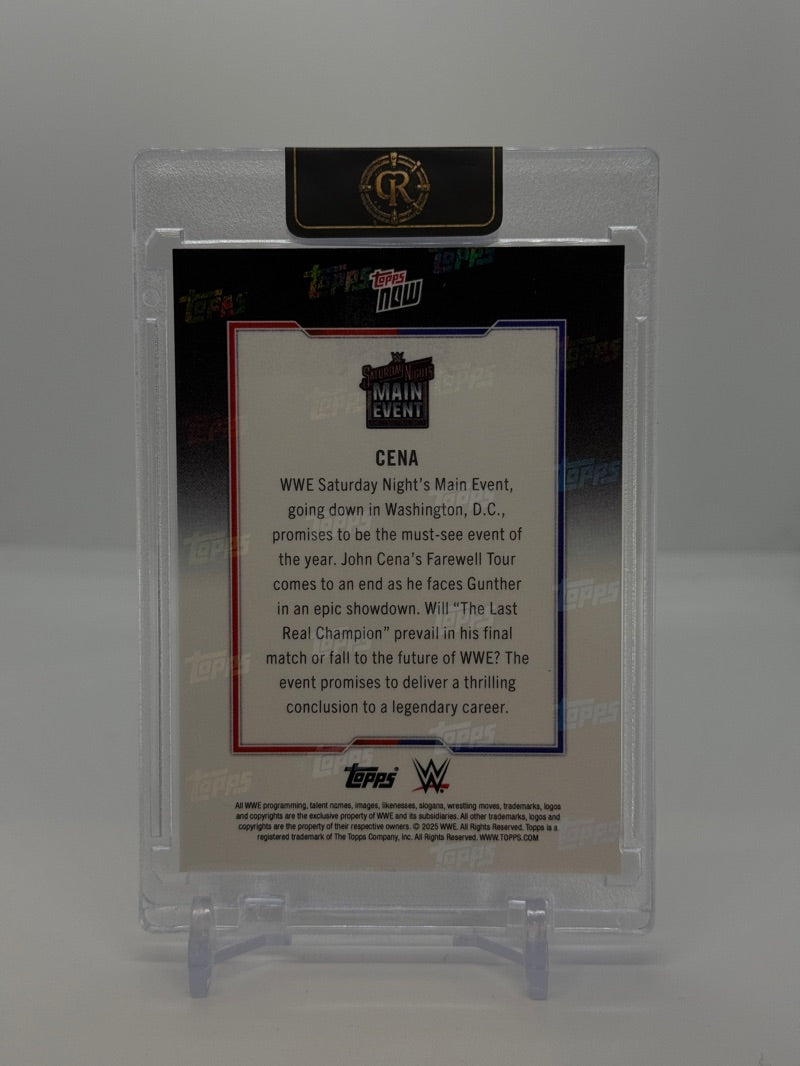 2025 Topps Now WWE GOAT Saturday Night Main Event John Cena #CENA - Raw - back