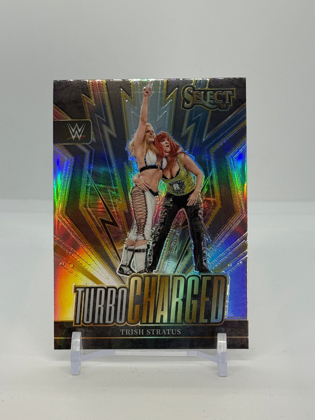 06 2024 Panini Select WWE Trish Stratus #16 - Turbocharged Silver Prizm - 2024 Panini Select WWE Trish Stratus #16 - Turbocharged Silver Prizm - Raw - front
