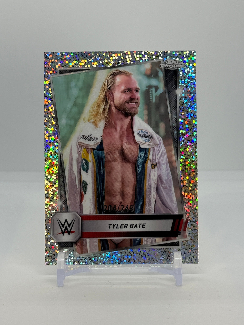 05 2025 Topps Chrome WWE Tyler Bate #157 - Speckle Refractor 204/249 - 2025 Topps Chrome WWE Tyler Bate #157 - Speckle Refractor 204/249 - Raw - front