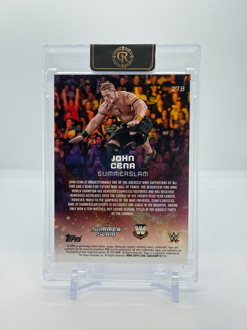 2025 Topps Universe WWE John Cena #278 - Blue Pulse Event Variation /175 - Raw - back